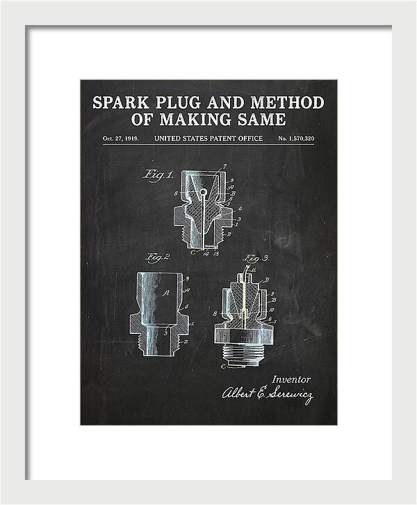 Spark Plug And Method Of Making Same Chalkboard Patent Us1570320a