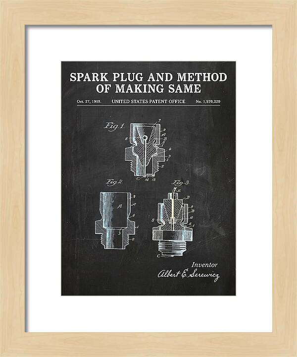 Spark Plug And Method Of Making Same Chalkboard Patent Us1570320a