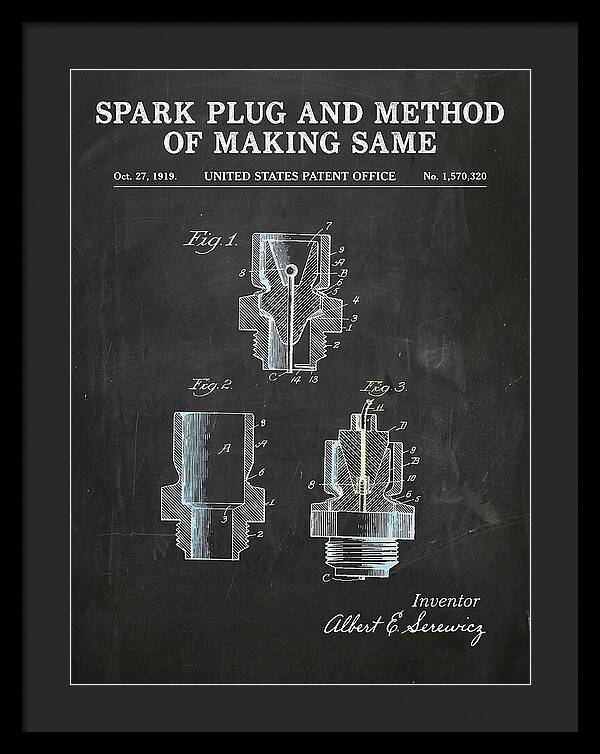 Spark Plug And Method Of Making Same Chalkboard Patent Us1570320a