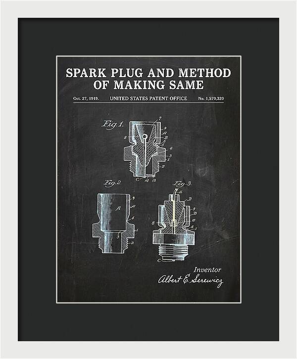 Spark Plug And Method Of Making Same Chalkboard Patent Us1570320a