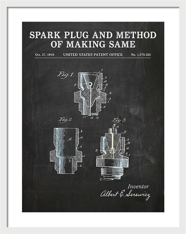 Spark Plug And Method Of Making Same Chalkboard Patent Us1570320a