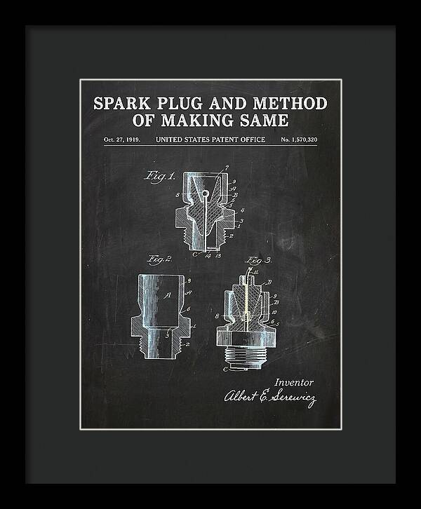 Spark Plug And Method Of Making Same Chalkboard Patent Us1570320a