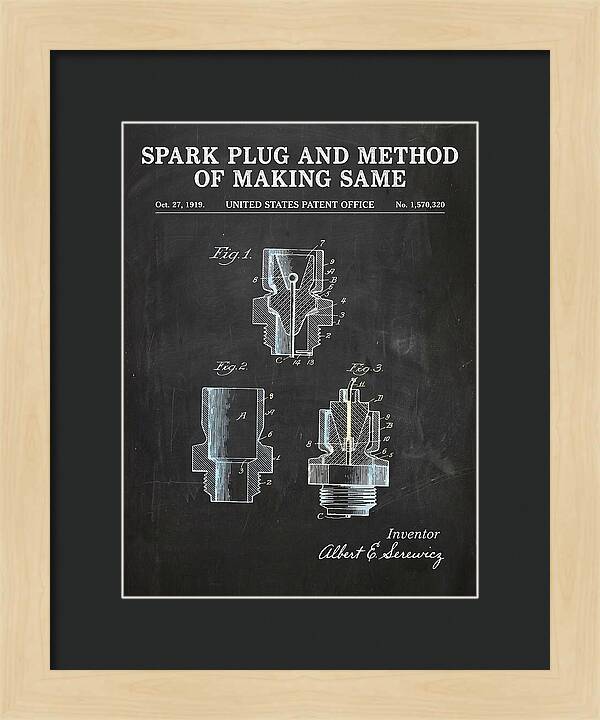 Spark Plug And Method Of Making Same Chalkboard Patent Us1570320a