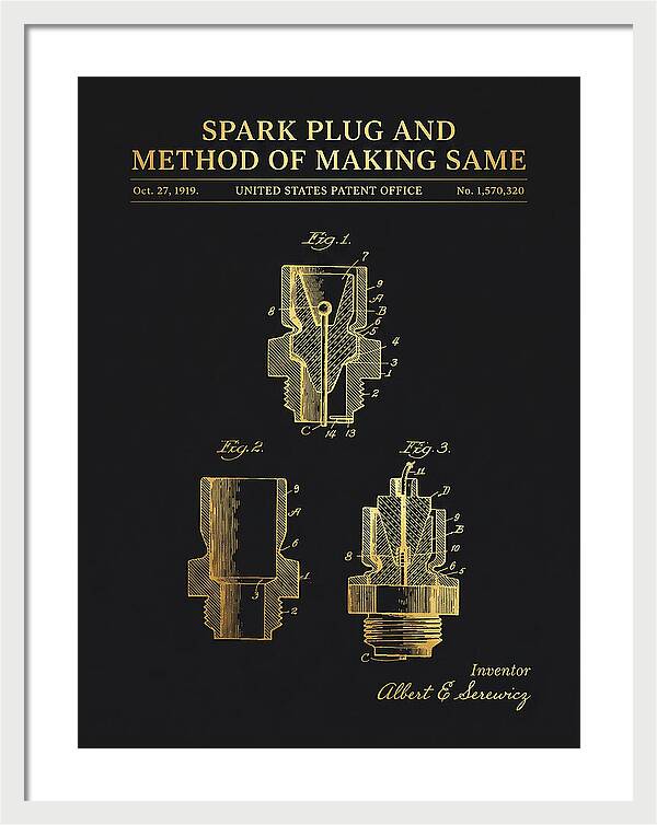 Spark Plug And Method Of Making Same Gold Patent Us1570320a