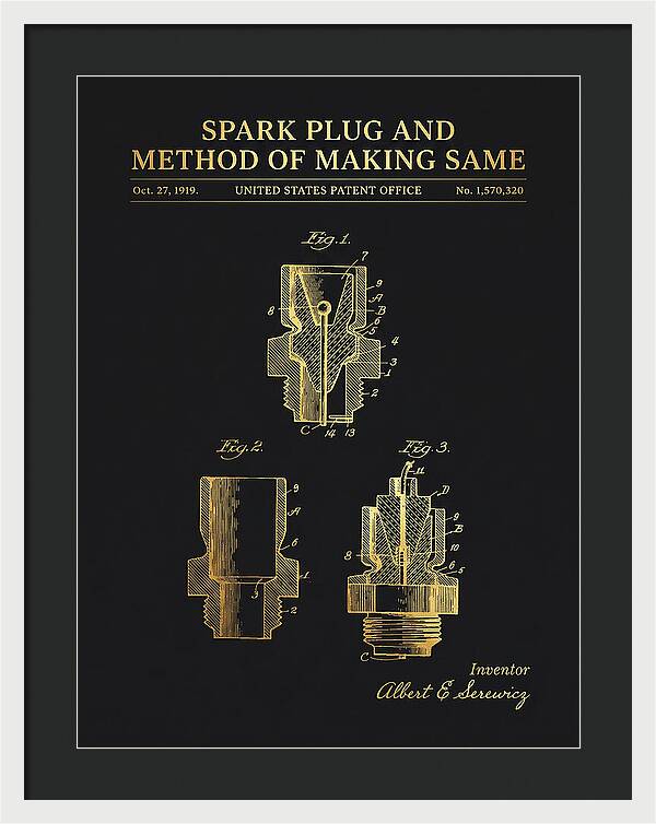 Spark Plug And Method Of Making Same Gold Patent Us1570320a