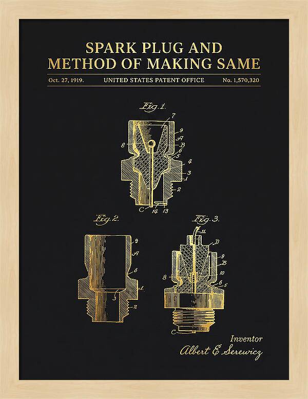Spark Plug And Method Of Making Same Gold Patent Us1570320a