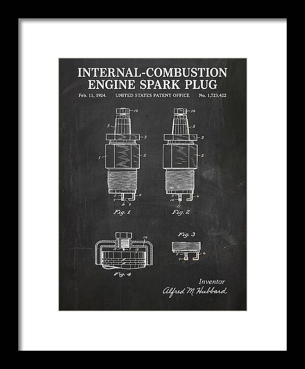Spark Plug Chalkboard Patent Us1723422a