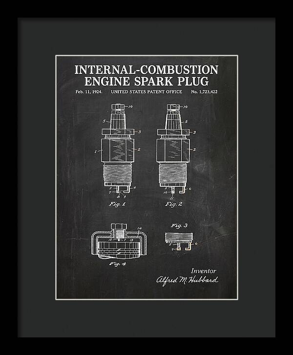 Spark Plug Chalkboard Patent Us1723422a