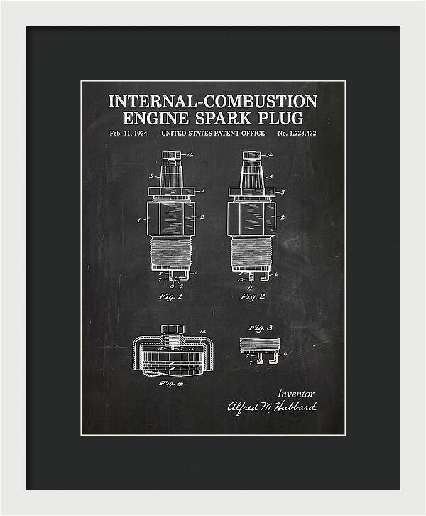 Spark Plug Chalkboard Patent Us1723422a