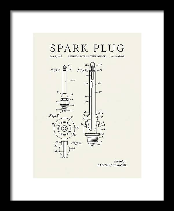 Spark Plug Minimalist Patent Us1695632a