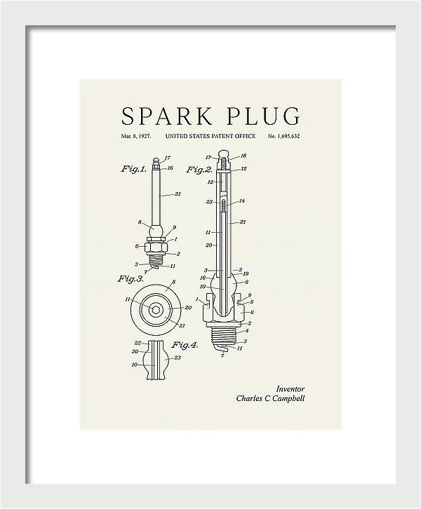 Spark Plug Minimalist Patent Us1695632a