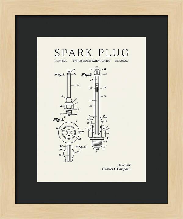 Spark Plug Minimalist Patent Us1695632a