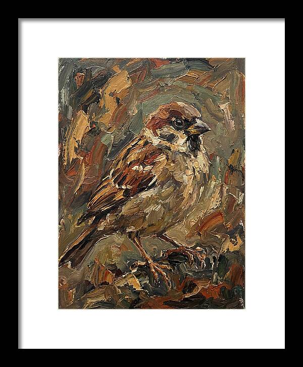 Sparrow In Expressionist Style