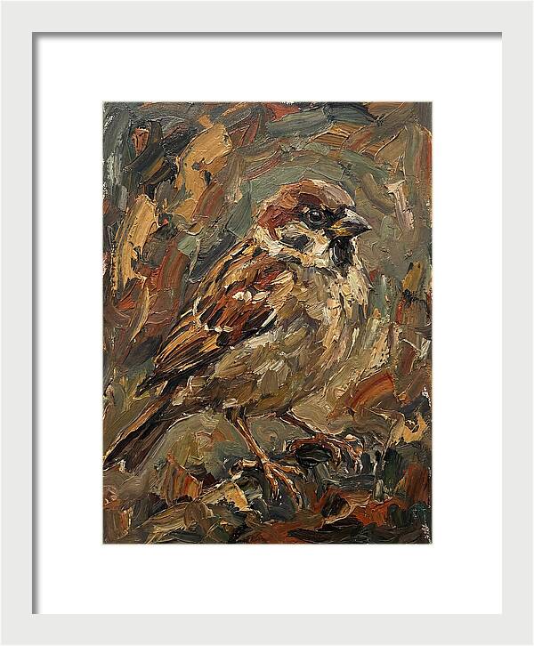 Sparrow In Expressionist Style