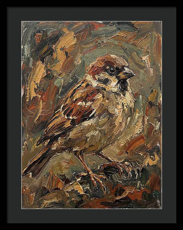 Sparrow In Expressionist Style