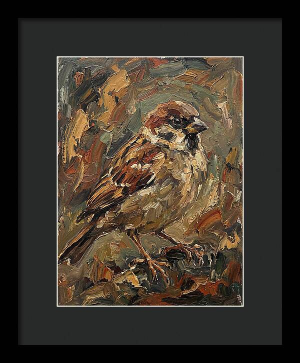 Sparrow In Expressionist Style