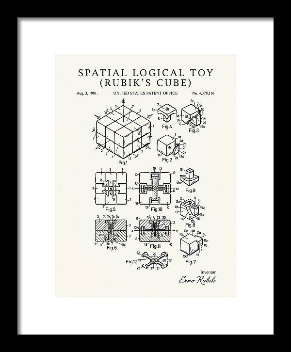 Spatial Logical Toy Rubik's Cube Minimalist Patent Us4378116a