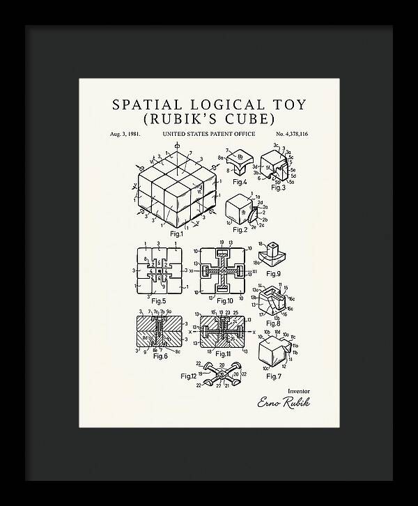 Spatial Logical Toy Rubik's Cube Minimalist Patent Us4378116a