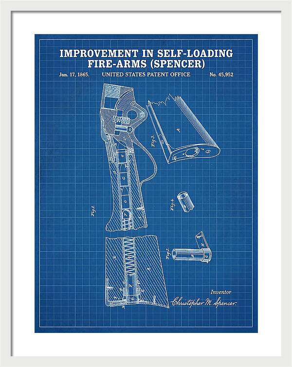Spencer Rifle Blueprint Patent Us45952