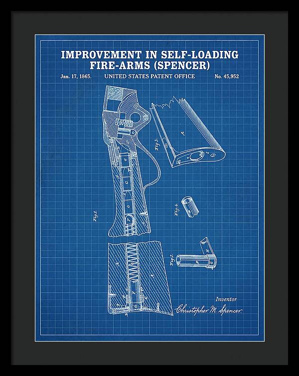Spencer Rifle Blueprint Patent Us45952