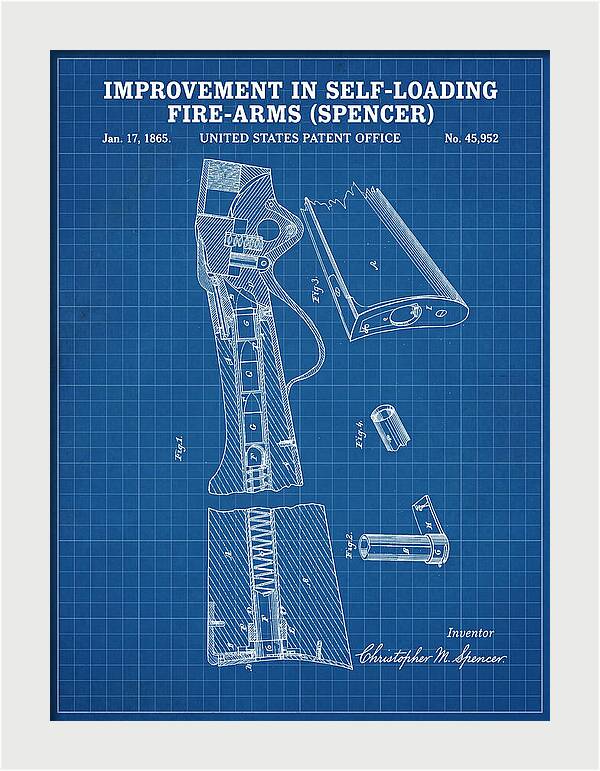 Spencer Rifle Blueprint Patent Us45952