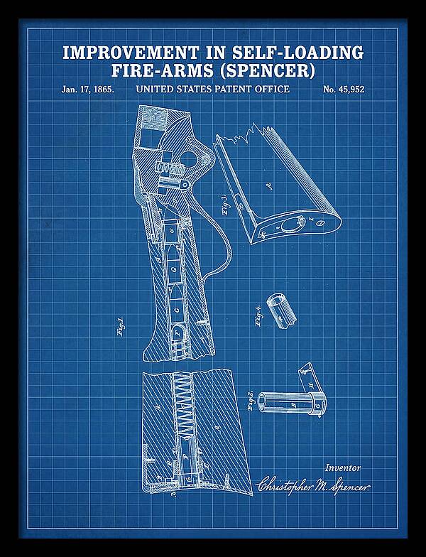 Spencer Rifle Blueprint Patent Us45952