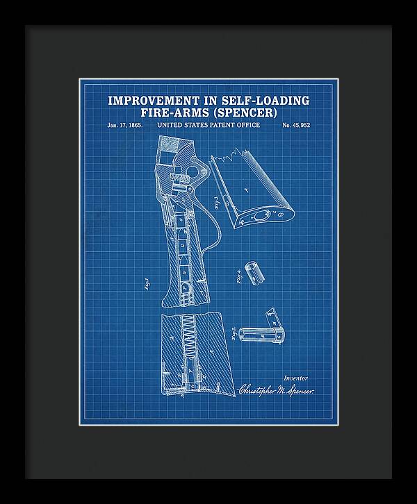 Spencer Rifle Blueprint Patent Us45952