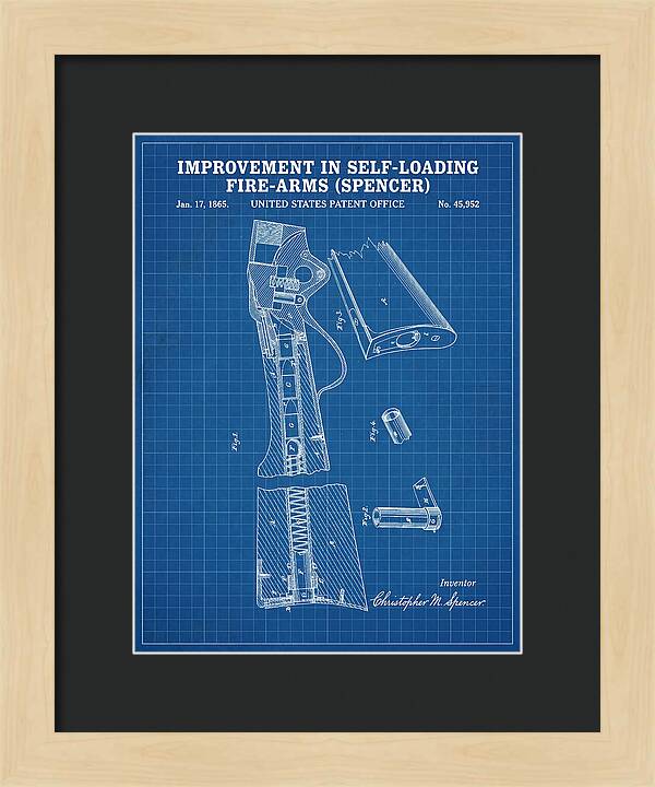 Spencer Rifle Blueprint Patent Us45952