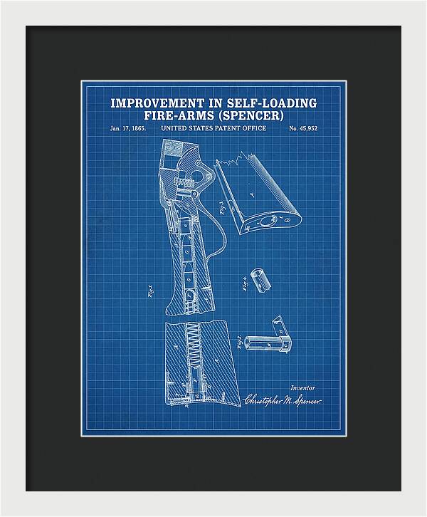 Spencer Rifle Blueprint Patent Us45952