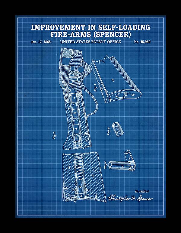 Spencer Rifle Blueprint Patent Us45952