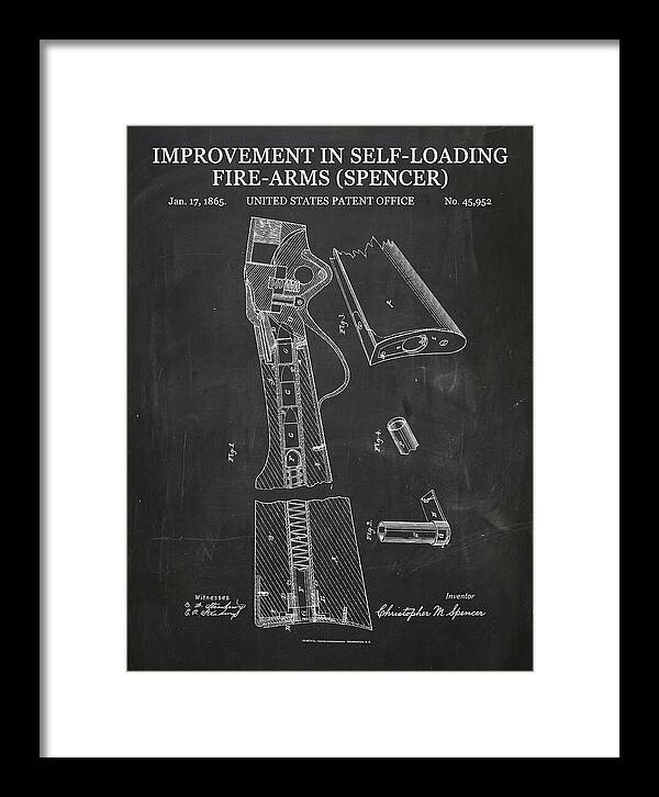 Spencer Rifle Chalkboard Patent Us45952