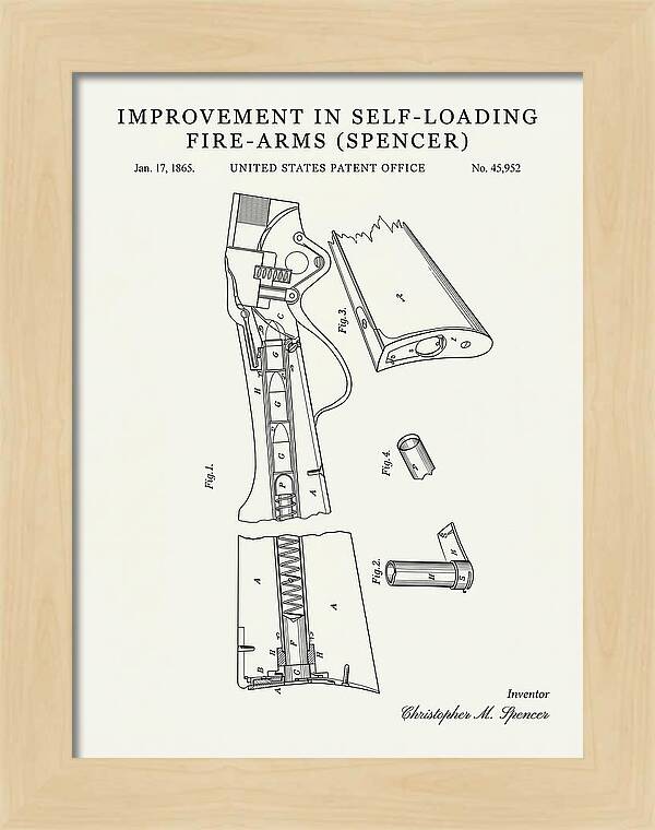 Spencer Rifle Minimalist Patent Us45952