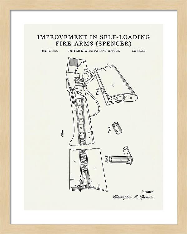 Spencer Rifle Minimalist Patent Us45952
