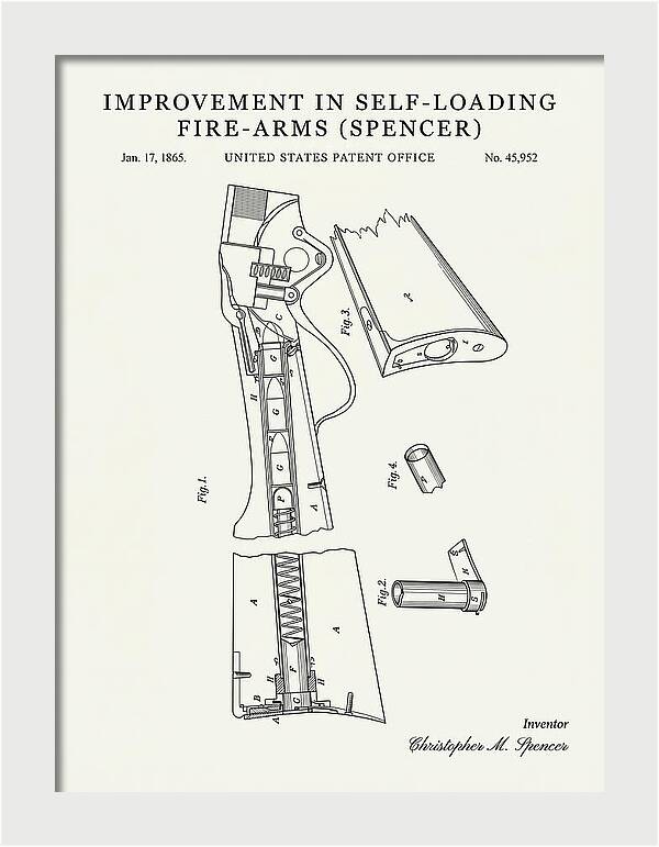 Spencer Rifle Minimalist Patent Us45952