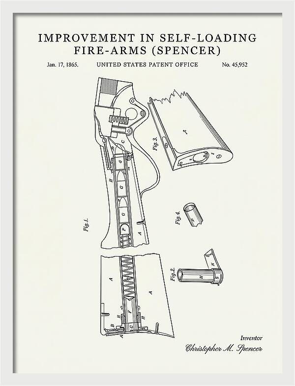 Spencer Rifle Minimalist Patent Us45952