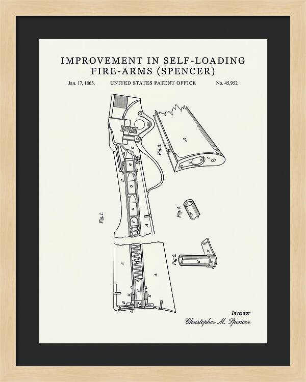 Spencer Rifle Minimalist Patent Us45952