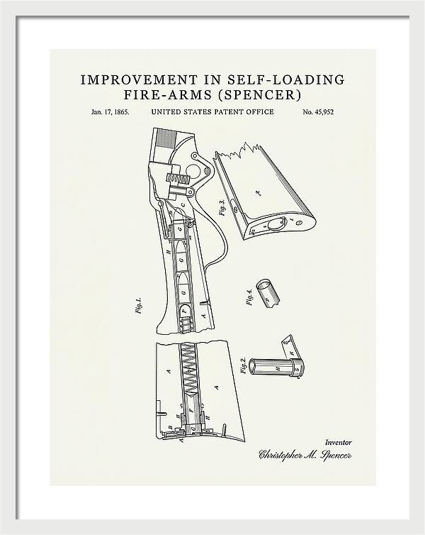 Spencer Rifle Minimalist Patent Us45952