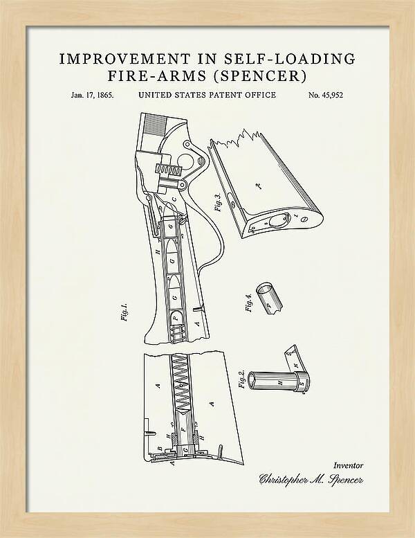Spencer Rifle Minimalist Patent Us45952
