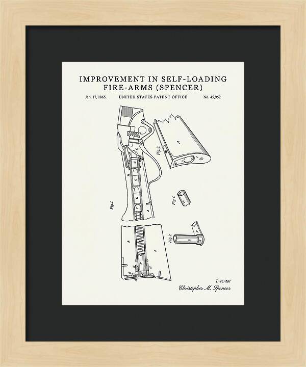 Spencer Rifle Minimalist Patent Us45952