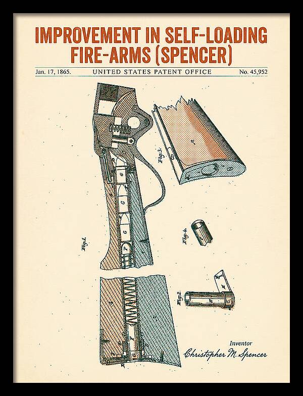 Spencer Rifle Retro Patent Us45952
