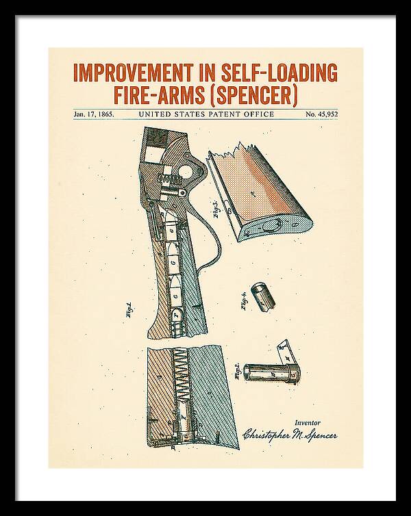 Spencer Rifle Retro Patent Us45952
