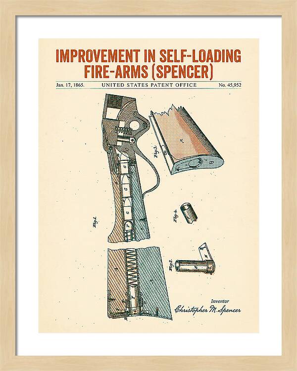 Spencer Rifle Retro Patent Us45952