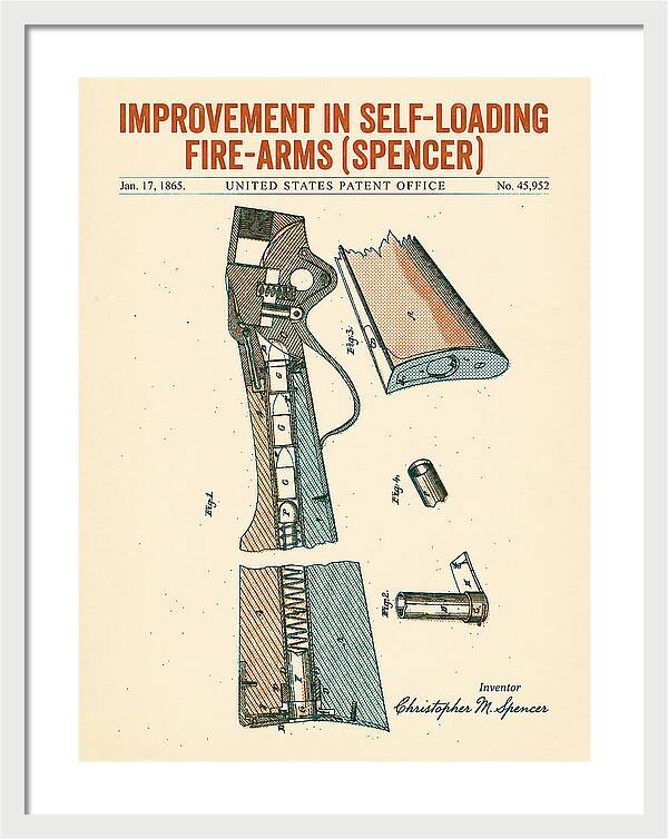 Spencer Rifle Retro Patent Us45952