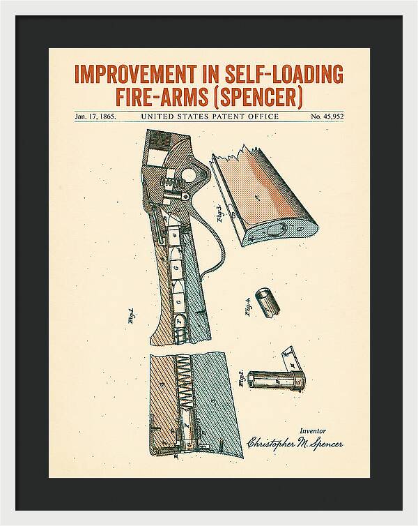 Spencer Rifle Retro Patent Us45952