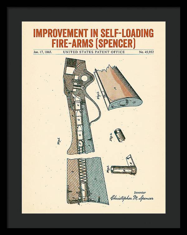 Spencer Rifle Retro Patent Us45952