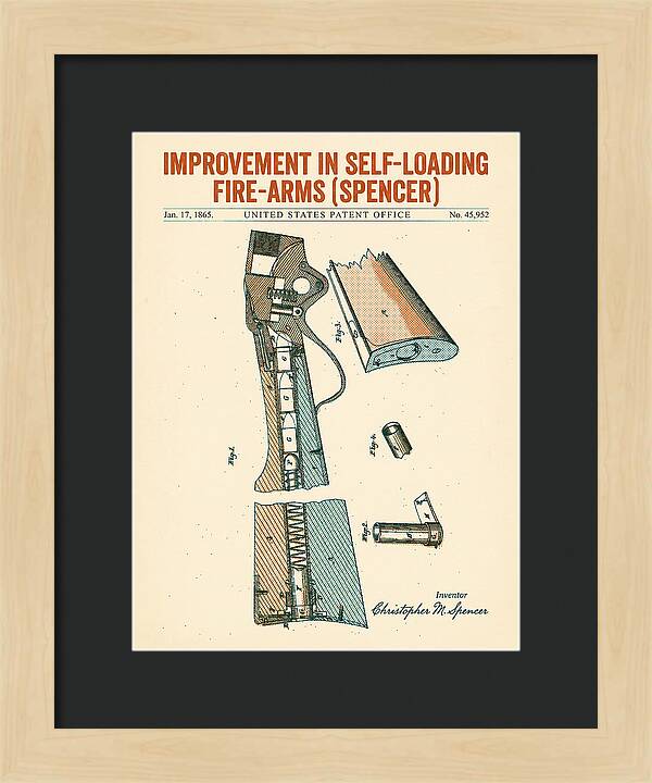 Spencer Rifle Retro Patent Us45952