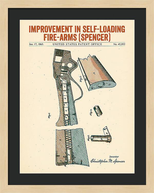 Spencer Rifle Retro Patent Us45952
