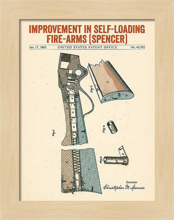 Spencer Rifle Retro Patent Us45952