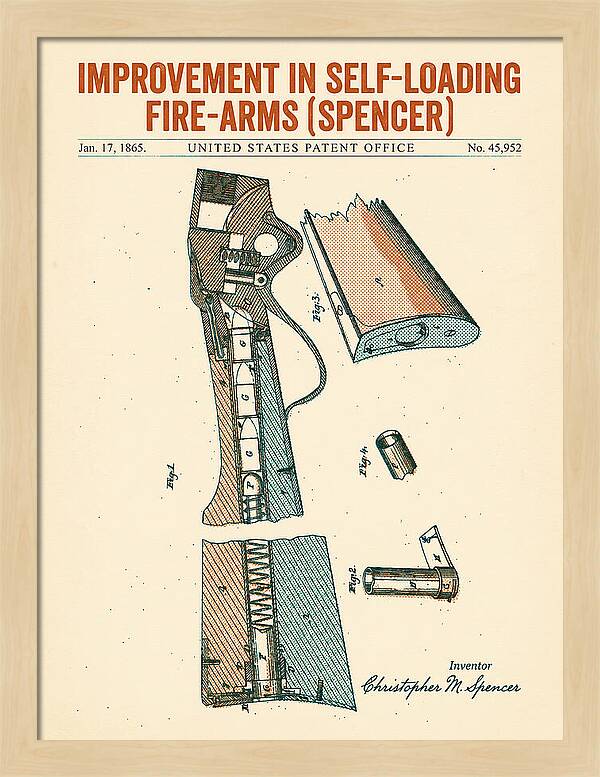 Spencer Rifle Retro Patent Us45952
