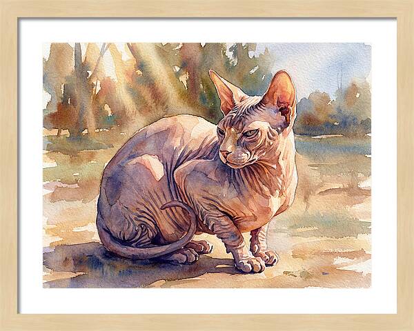 Sphynx Cat In Sunlight